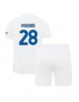 Inter Milan Benjamin Pavard #28 Venkovní dres pro děti 2023-24 Krátký Rukáv (+ trenýrky)
